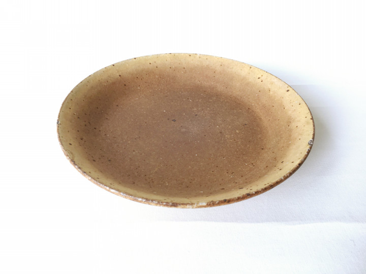 粉引のカレー皿 経年変化後